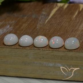 Gemas de Ópalo Multicolor natural de 8.36 ct, Redondo, Translúcido