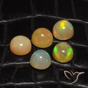 Gemas de Ópalo Multicolor natural de 8.39 ct, Redondo, Translúcido