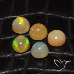 Gemas de Ópalo Multicolor natural de 8.39 ct, Redondo, Translúcido