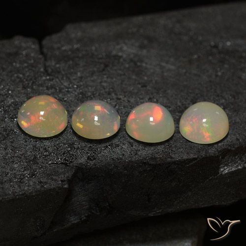 5.36ctw Natural Multicolor Ópalo, Redondo, Transparente