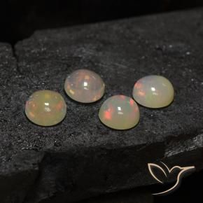 Gemas de Ópalo Multicolor natural de 5.36 ct, Redondo, Transparente