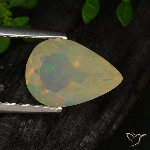 1.85ct Natural Multicolor Ópalo, En forma de pera, Translúcido
