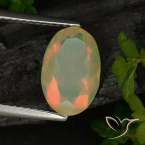 Ópalo Multicolor natural de 1.72 ct, Ovalada, Translúcido