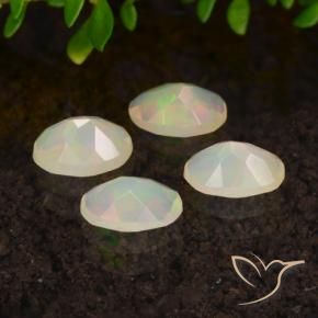Gemas de Ópalo Multicolor natural de 1.23 ct, Ovalada, Transparente