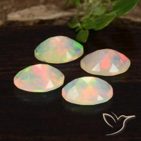 Gemas de Ópalo Multicolor natural de 1.14 ct, Ovalada, Transparente