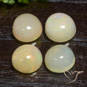 Gemas de Ópalo Multicolor natural de 2.70 ct, Redondo, Translúcido