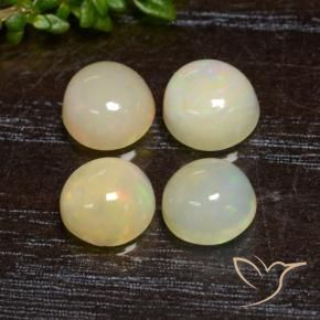 Gemas de Ópalo Multicolor natural de 2.70 ct, Redondo, Translúcido