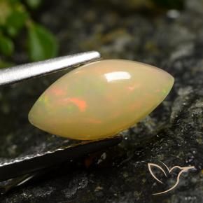 Ópalo Multicolor natural de 1.42 ct, Marquesa, Translúcido