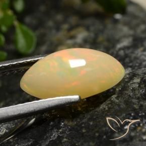 Ópalo Multicolor natural de 1.42 ct, Marquesa, Translúcido