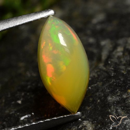 1.29ct Natural Multicolor Ópalo, Marquesa, Translúcido