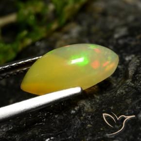 Ópalo Multicolor natural de 1.29 ct, Marquesa, Translúcido