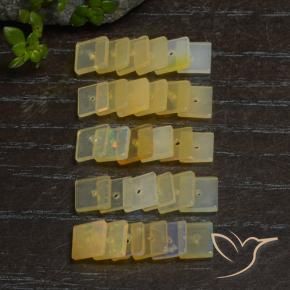 Gemas de Ópalo Multicolor natural de 6.49 ct, Cuadrado, Transparente
