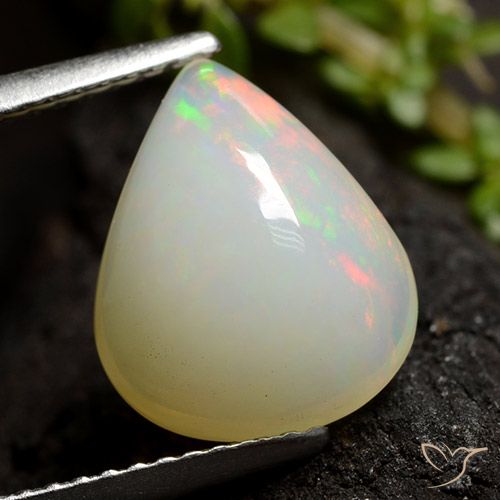 3.04ct Natural Multicolor Ópalo, En forma de pera, Translúcido