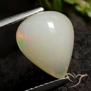 Ópalo Multicolor natural de 3.04 ct, En forma de pera, Translúcido