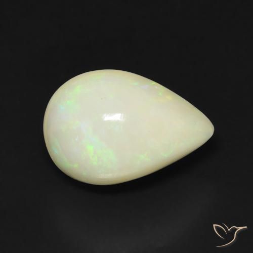 Ópalo Multicolor natural de 2.31 ct, En forma de pera, Translúcido