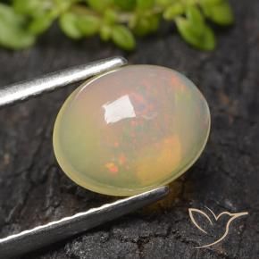 Ópalo Multicolor natural de 1.48 ct, Ovalada, Transparente