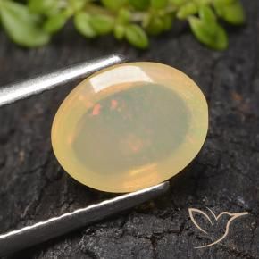 Ópalo Multicolor natural de 1.48 ct, Ovalada, Transparente