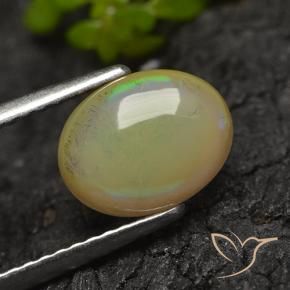 Ópalo Multicolor natural de 1.16 ct, Ovalada, Translúcido