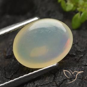 Ópalo Multicolor natural de 1.22 ct, Ovalada, Transparente