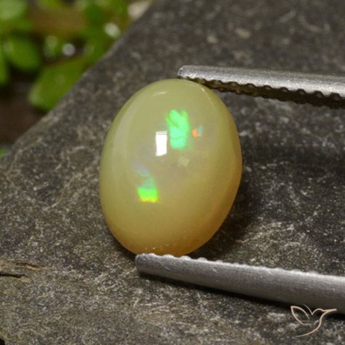 1.37ct Natural Multicolor Ópalo, Ovalada, Translúcido