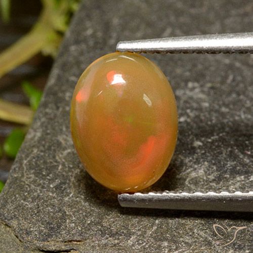 0.93ct Natural Multicolor Ópalo, Ovalada, Transparente