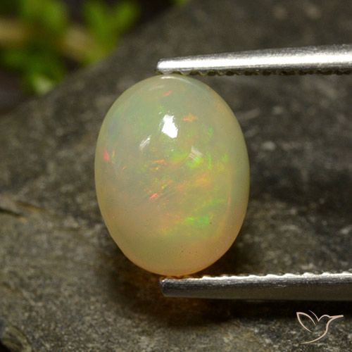 1.42ct Natural Multicolor Ópalo, Ovalada, Translúcido, Photo A