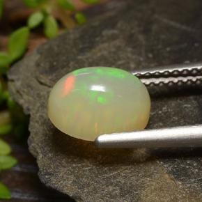 Ópalo Multicolor natural de 1.46 ct, Corte Óvalo, Translúcido
