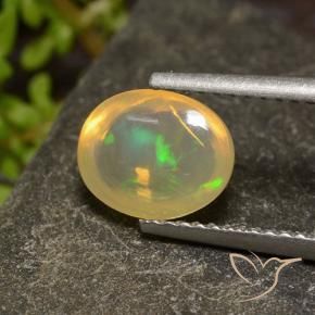 Ópalo Multicolor natural de 1.65 ct, Ovalada, Transparente