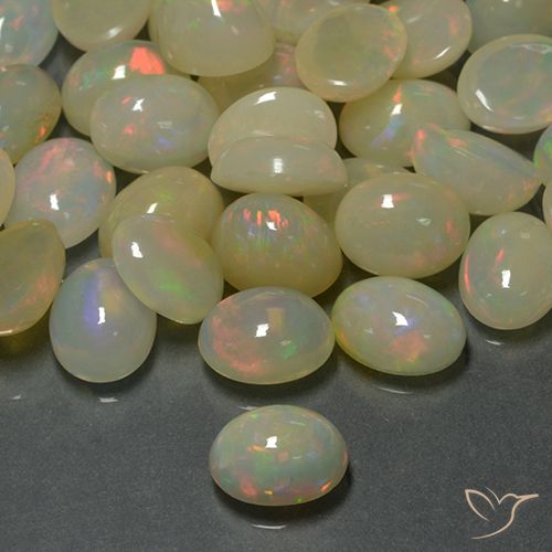1.26ct Natural Multicolor Ópalo, Ovalada, Translúcido
