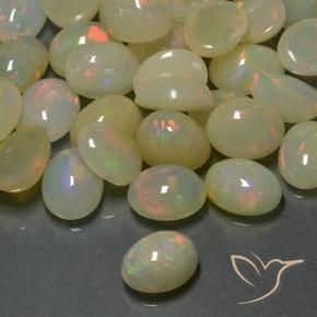 Ópalo Multicolor natural de 1.26 ct, Ovalada, Translúcido