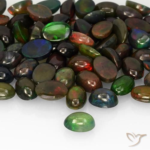 0.32ct Natural Multicolor Ópalo, Ovalada, Translúcido