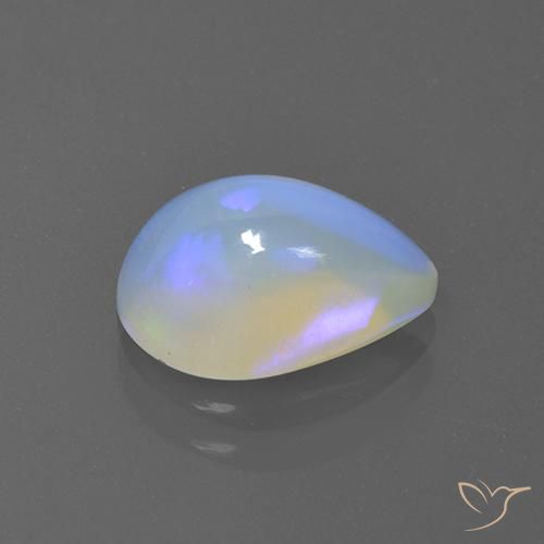 Ópalo Multicolor natural de 1.86 ct, En forma de pera, Transparente