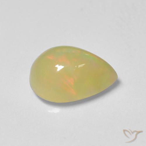 Ópalo Multicolor natural de 1.48 ct, En forma de pera, Translúcido