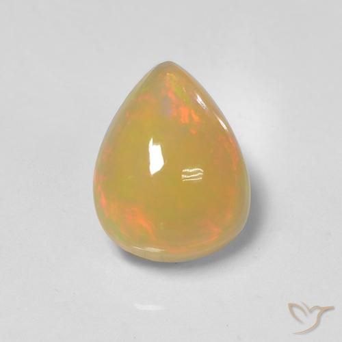 1.37ct Natural Multicolor Ópalo, En forma de pera, Translúcido
