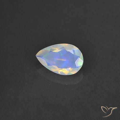 Ópalo Multicolor natural de 1.53 ct, En forma de pera, Transparente