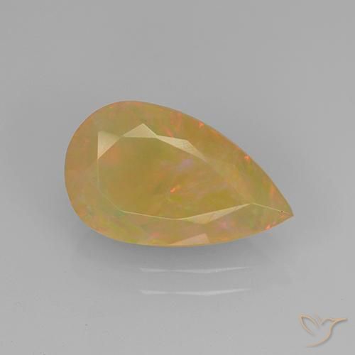 1.67ct Natural Multicolor Ópalo, En forma de pera, Translúcido