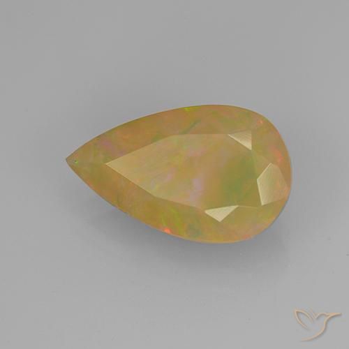 Ópalo Multicolor natural de 1.67 ct, En forma de pera, Translúcido