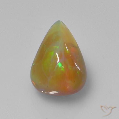 2.74ct Natural Multicolor Ópalo, En forma de pera, Translúcido, Photo A