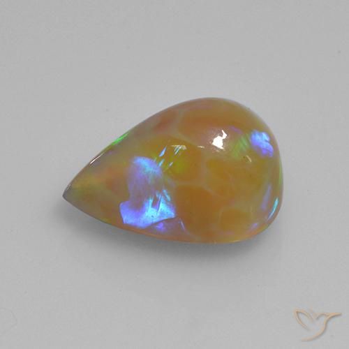 Ópalo Multicolor natural de 2.74 ct, En forma de pera, Translúcido
