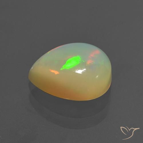 Ópalo Multicolor natural de 1.76 ct, En forma de pera, Translúcido