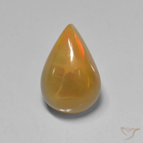 Ópalo Multicolor natural de 1.50 ct, En forma de pera, Translúcido
