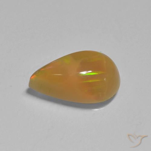 Ópalo Multicolor natural de 1.50 ct, En forma de pera, Translúcido