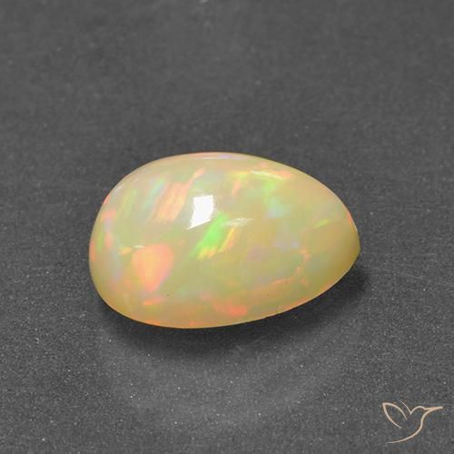 Ópalo Multicolor natural de 1.72 ct, En forma de pera, Translúcido