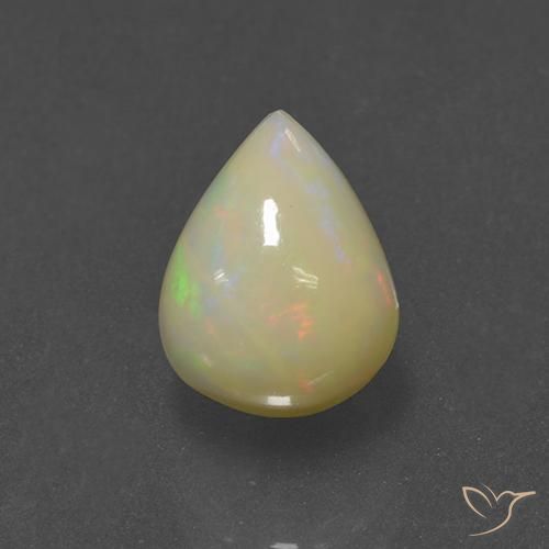 1.70ct Natural Multicolor Ópalo, En forma de pera, Translúcido