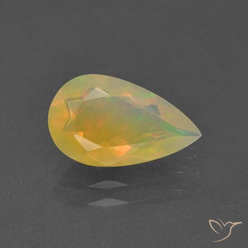 1.29ct Natural Multicolor Ópalo, En forma de pera, Transparente