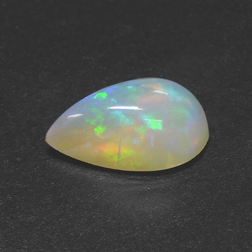 Ópalo multicolor natural de 1,88 ct, en forma de pera, transparente