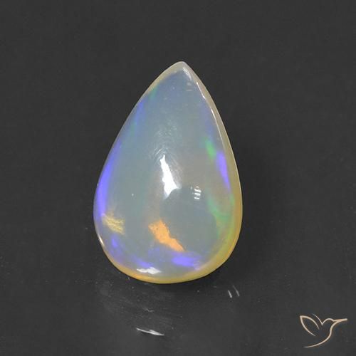 2.14ct Natural Multicolor Ópalo, En forma de pera, Transparente