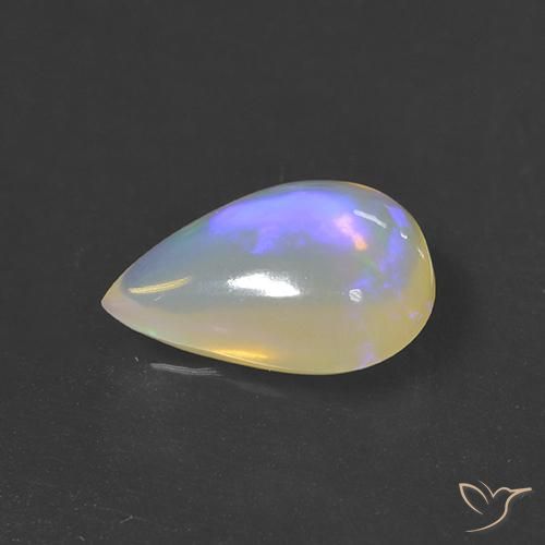 Ópalo Multicolor natural de 2.14 ct, En forma de pera, Transparente