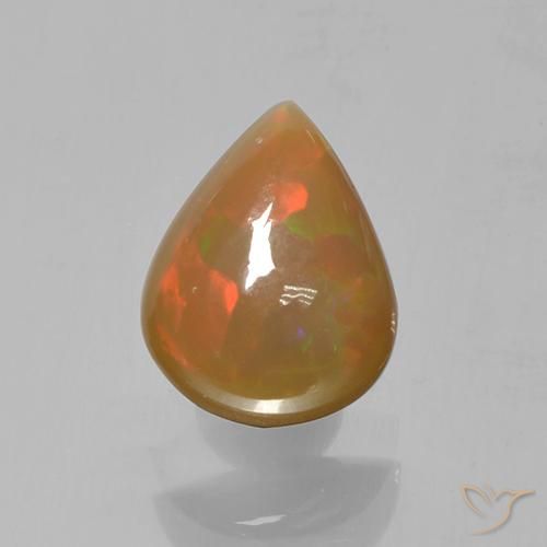 1.36ct Natural Multicolor Ópalo, En forma de pera, Translúcido, Photo A