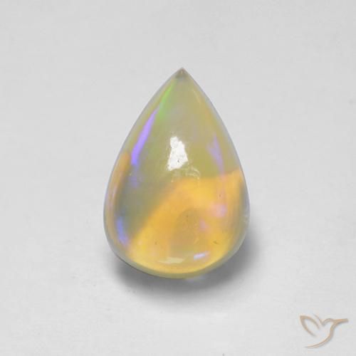 1.60ct Natural Multicolor Ópalo, En forma de pera, Transparente, Photo A